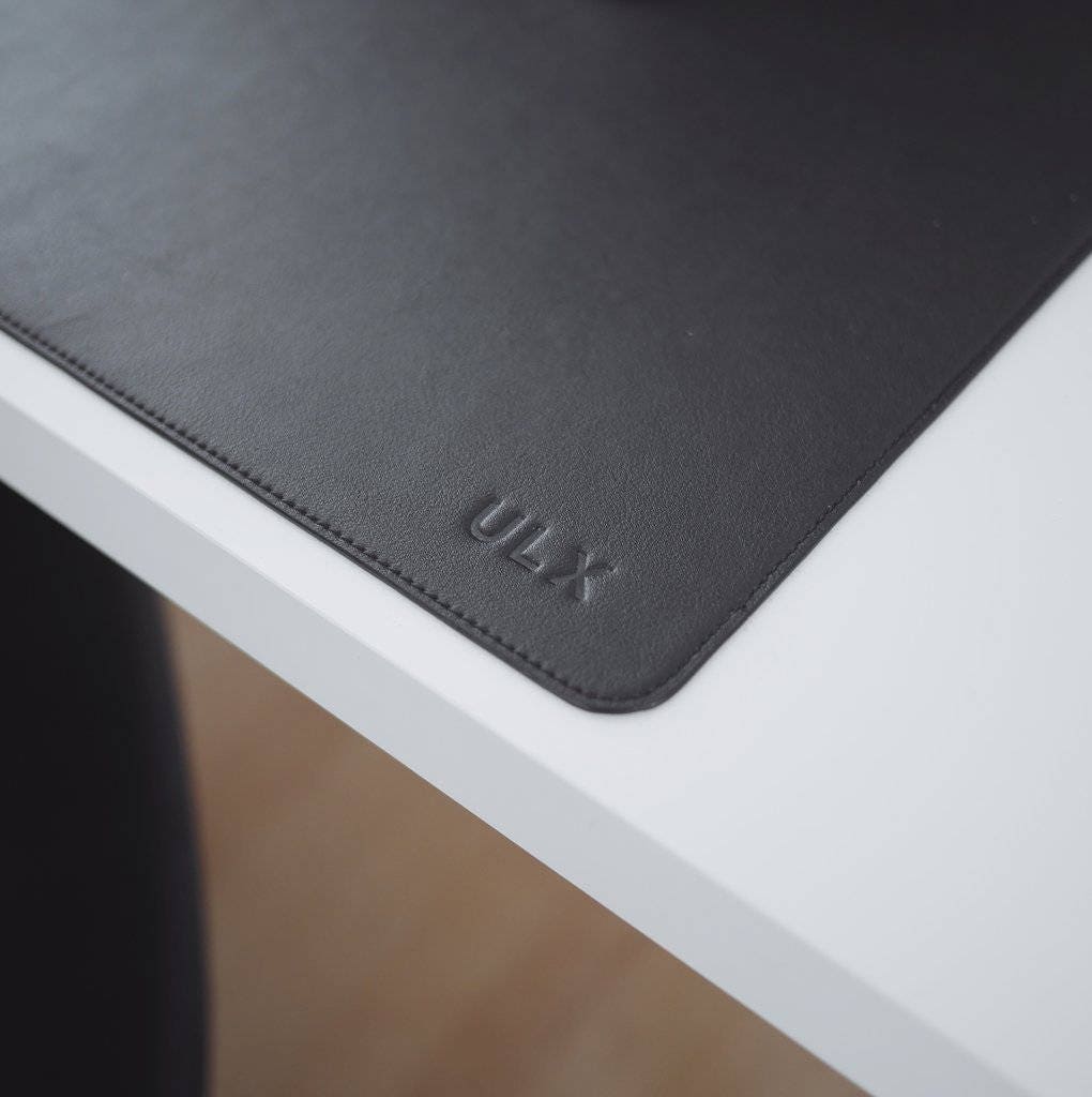 ULX Leather Desk Mat Black Etsy UK