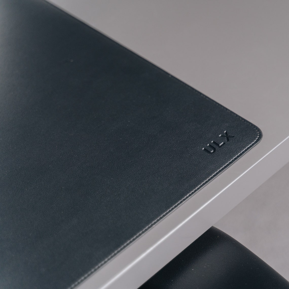 ULX Quality Vegan Leather Desk Mat Black Etsy
