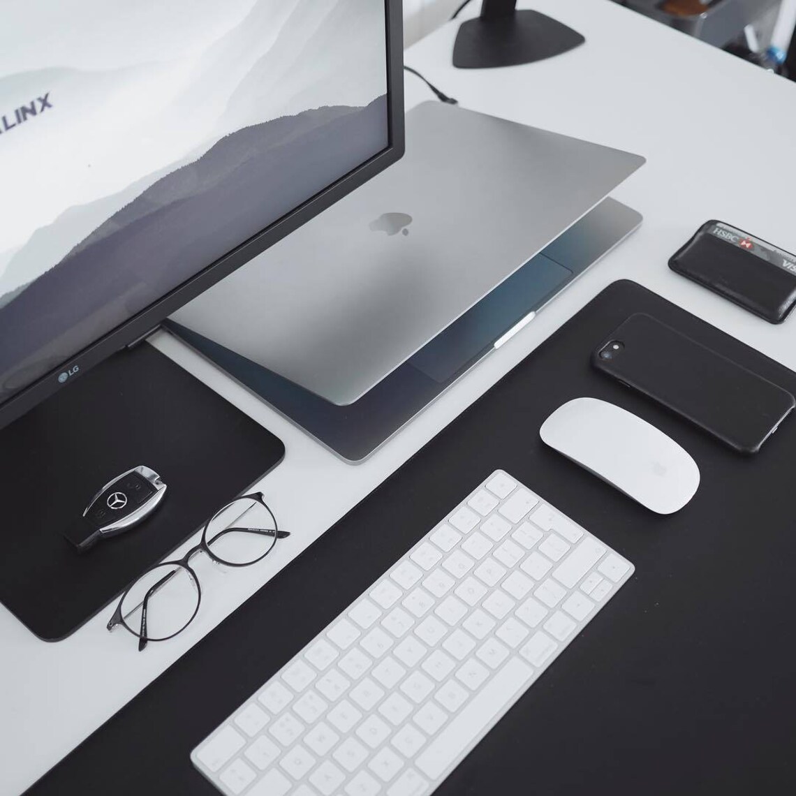 ULX Leather Desk Mat Black Etsy UK