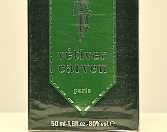 Carven Vétiver Carven Eau de Toilette Edt 50ml Splash Non Spray Parfum Rare Homme Millésime 1957 Version 1984