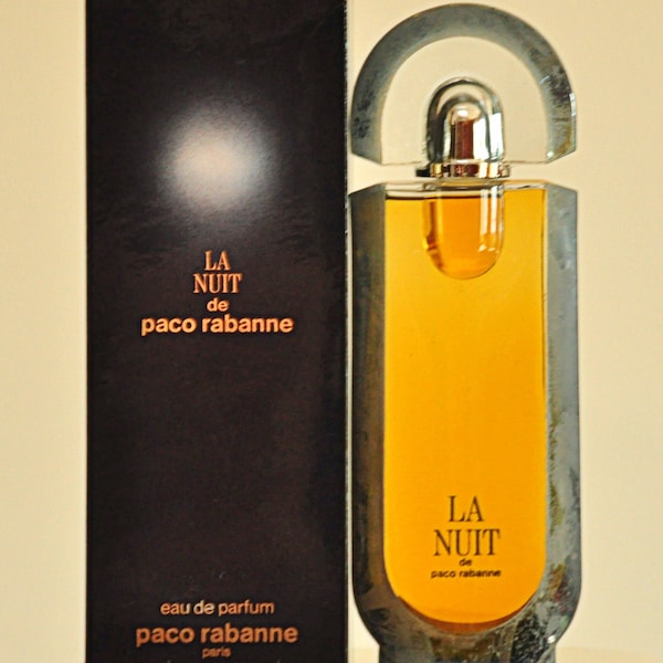 Paco Rabanne La Nuit de Paco Rabanne Eau de Parfum Edp 100ml 3.4 Fl. Oz. No Spray Splash Perfume for Woman Rare Vintage Old 1985 Pre Barcode