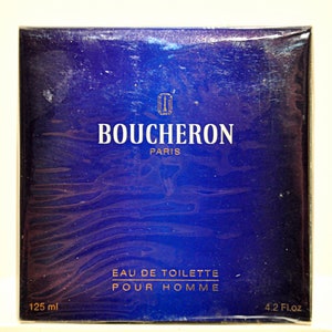 Boucheron Pour Homme Eau de Toilette Edt 125 ml Splash No Spray Parfum Homme Rare Vintage 1991 Formule Originale Neuf Scellé