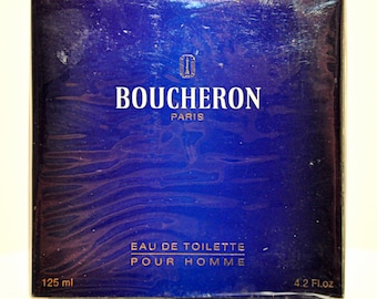 Boucheron Pour Homme Eau de Toilette Edt 125ml 4.2 Fl. Oz. Splash No Spray Perfume for Men Rare Vintage Old 1991 Old Formula New Sealed
