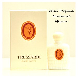 MINIATURE 5 ml 0.17 Fl. Oz. Trussardi by Trussardi Eau de Toilette Perfume Miniature for Woman First Version Rare Vintage 1984