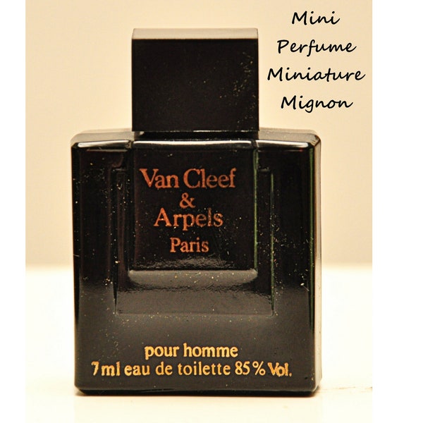 Van Cleef & Arpels pour Homme Eau de toilette Edt 7ml Miniature Splash Non Spray Parfum Homme Très Rare millésime 1978