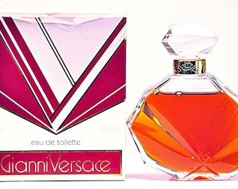 Gianni Versace de Gianni Versace Eau de Toilette Edt 50 ml Splash Non Spray Perfume de mujer Muy raro Vintage 1981
