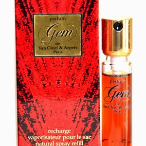 Van Cleef & Arpels Gem Extrait de Parfum 7ml 0,24 Fl. Oz. Natural Spray Refill Perfume Extract for Woman Super Rare Vintage 1987
