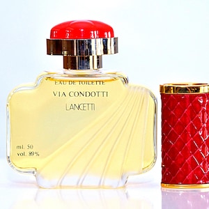 Lancetti Via Condotti Pour Femme Geschenkdoos met Aanstekerhouder Eau de Toilette 50ml Splash Damesparfum Zeldzame Vintage 1985