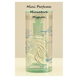 Rochas Fleur d&#39;Eau Eau de Toilette Edt 5ml Miniatur Splash Non Spray Damen Parfüm Selten Vintage 1996