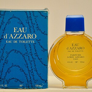 Loris Azzaro Eau D&#39;Azzaro Eau de Toilette Edt 120ml 4 Fl. Oz. Splash no Spray Perfume Unisex Rare Vintage Old 1981