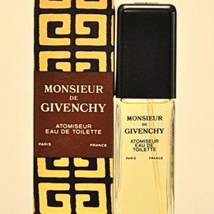 Givenchy Monsieur de Givenchy Eau de Toilette Edt 40 ml Spray Perfume para hombre, versión vintage rara de 1959-1970