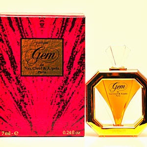Van Cleef & Arpels Gem Extrait de Parfum 7ml 0,24 Fl. Oz. Splash Not Spray Perfume Extract for Woman Super Rare Vintage 1987