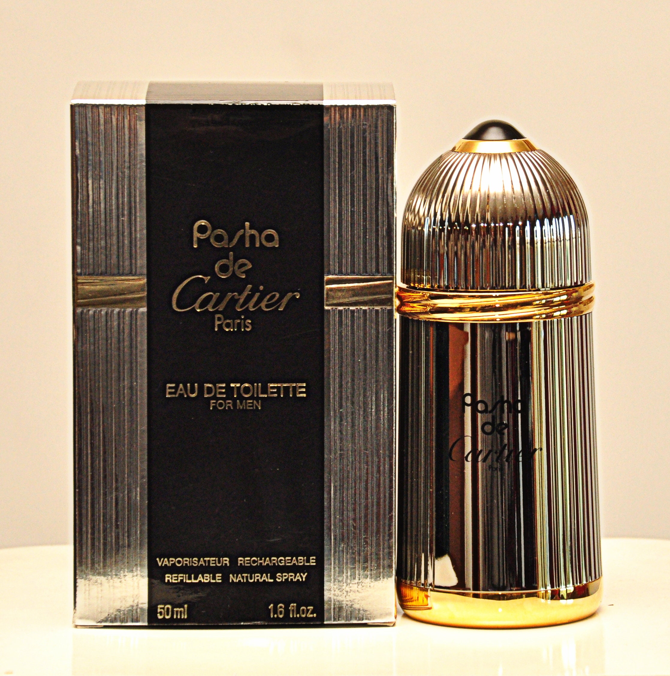 Cartier Pasha De Cartier Eau De Toilette for Men Edt 50ml 1 6 Fl. Oz. Refillable Spray Perfume Men Super Rare Vintage 1992 First Version Etsy