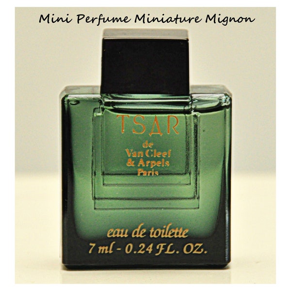 MINIATURE Van Cleef & Arpels Tsar Eau de Toilette 7ml 0,23 Fl. Oz. PERFUME MINIATURE for Man Rare Vintage 1989