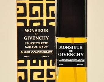 Givenchy Monsieur de Givenchy  Super Concentrate Eau de Toilette 50ml 1.2/3 Fl. Oz. Spray Perfume for man Rare Vintage Old 1959 Version 1985