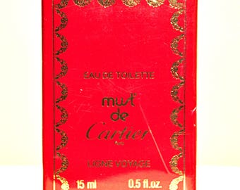 Cartier Must de Cartier Eau de Toilette Ligne Voyage 15 ml Splash Parfum Femme Rare Vintage 1981