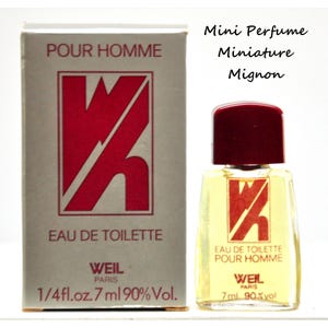 Weil Pour Homme Eau de Toilette Edt 7ml Miniatura Splash Profumo Uomo Raro Vintage 1980