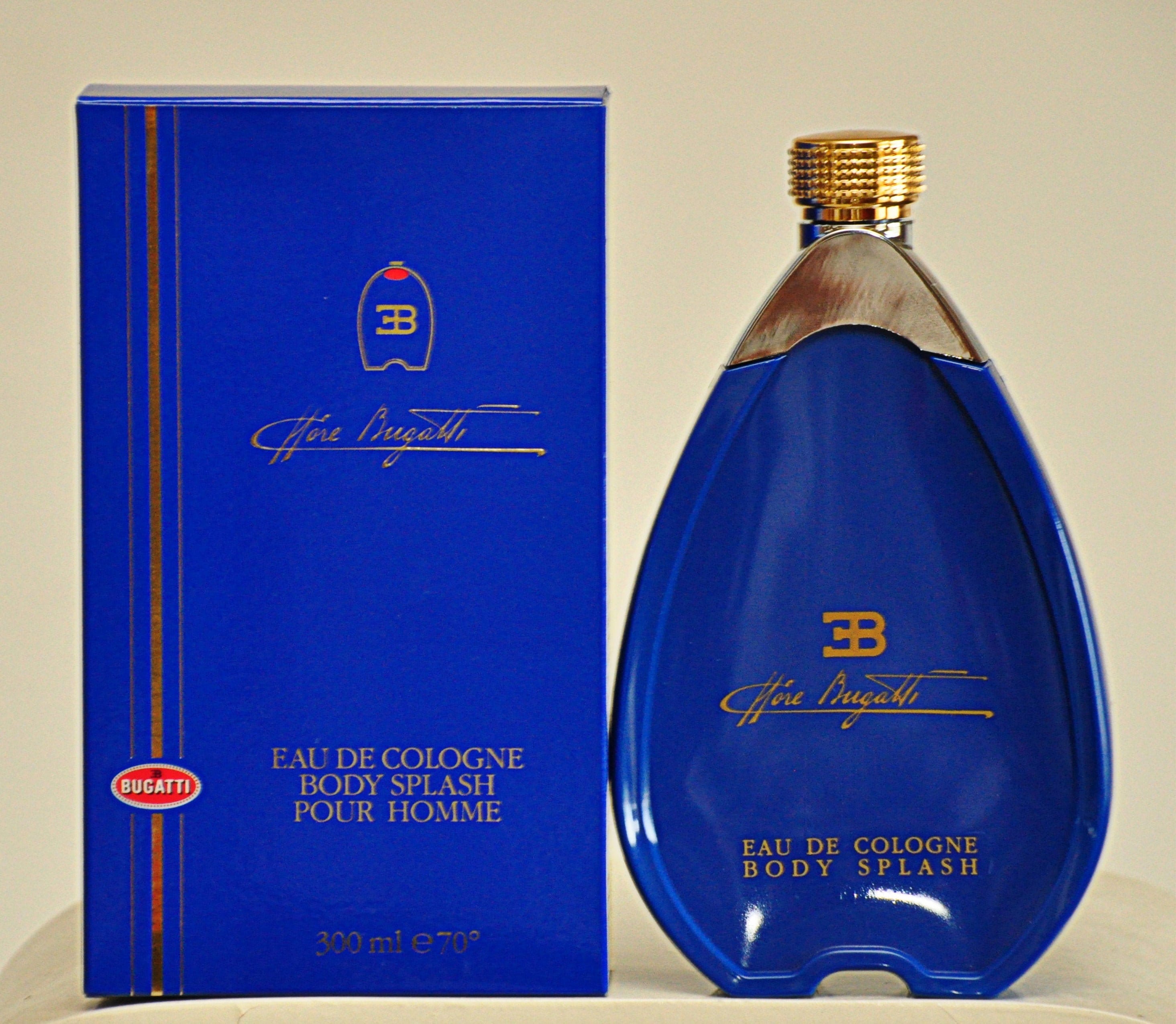 Ettore Bugatti Eau De Cologne Body Splash Pour Homme 300ML 10 Fl. Oz. No  Spray Perfume for Men Rare Vintage Old 1993 Full About 90% 
