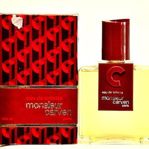 Carven Monsieur Carven Eau de Toilette 240ml Splash Perfume Masculino Raro Vintage 1978