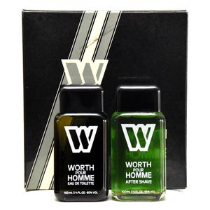 Coffret cadeau Worth pour Homme par Worth Eau de Toilette 100 ml + Après-rasage 100 ml Version vintage très rare pré-code-barres années 70