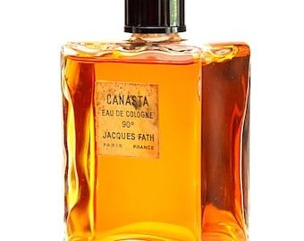 Jacques Fath Canasta Eau de Cologne 50ml 1 3/4 Fl. Oz. Perfume for Woman Super Rare Vintage 1950 Not Box