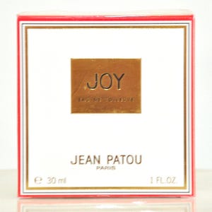 Jean Patou Joy Eau de Toilette Edt 30ml 1. Fl. Oz. Not Spray Splash  Perfume Woman Rare Vintage Version 1991 New Sealed