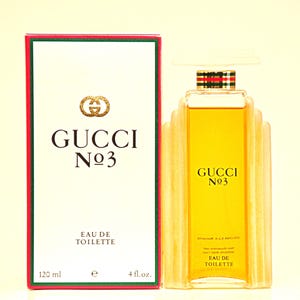 Gucci N. 3 von Gucci Eau de Toilette Edt 120 ml Splash Non Spray Damenparfüm Sehr selten Vintage 1985