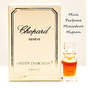 Chopard Happy Diamonds Parfum 2.5ml 0.085 Fl. Oz. Miniature Splash Not Spray Perfume Extract for Woman Ultra Rare Vintage 1986