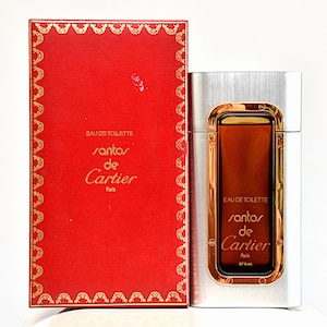 Cartier Santos de Cartier Eau de Toilette 100ml 3.3 Fl. Oz.Splash Perfume for Man Rare Vintage 1981