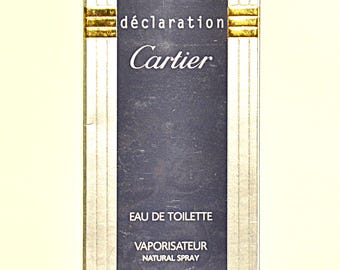 Cartier Déclaration Eau de Toilette 100 ml Vaporizador Perfume masculino Raro Vintage 1998