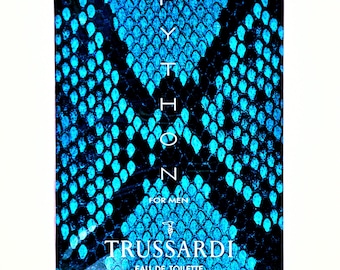 Trussardi Python For Men Eau de Toilette 30 ml Spray Perfume para hombre Rare Vintage 2001 Nuevo Sellado