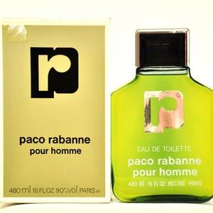 Paco Rabanne Pour Homme Eau de Toilette Edt 480 ml Splash Non Spray Magnum Parfum Homme Très Rare Vintage 1973 Première Version