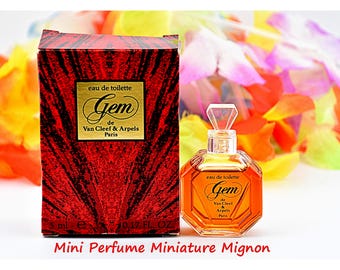 MINIATUR 5 ml Van Cleef & Arpels Gem Eau de Toilette Miniatur-Damenparfüm Sehr selten Vintage 1987