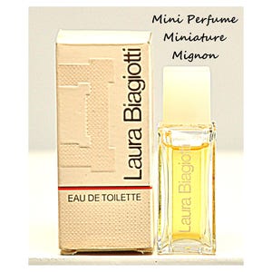 MINIATURE 5 ml 0.17 Fl. Oz. Laura Biagiotti by Laura Biagiotti Eau de Toilette Splash Perfume Miniature for Women Rare Vintage 1982