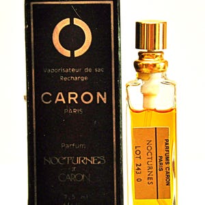 Caron Nocturnes Pure Parfum Extrait 7.5ml Spray Recharge Perfume de mujer Raro Vintage 1981 Como en la foto