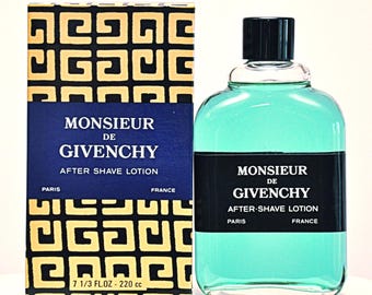 Givenchy Monsieur de Givenchy After Shave Lotion 220 ml Splash Non Spray Seltene Vintage 1959 1970 Version