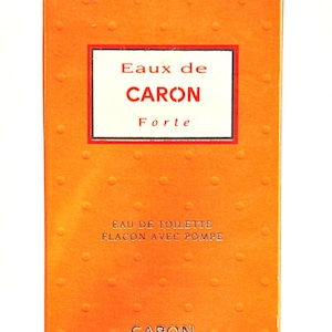 Caron Eaux de Caron Forte Eau de Toilette Botella con Bombas Edt 50ml Perfume Unisex Muy Raro Vintage 1999 Nuevo Sellado