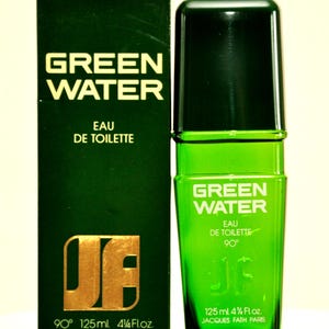 Jacques Fath Green Water Eau de Toilette Edt 125ml Splash No Spray Perfume Masculino Muito Raro Vintage 1947 Versão dos anos 80