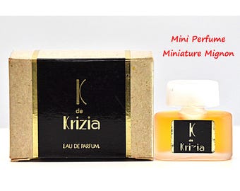 MINIATURA 4 ml Krizia K de Krizia Eau de Parfum Splash Miniatura di Profumo Donna Rarissimo Vintage 1982