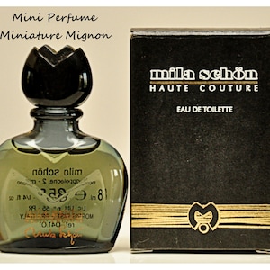 Mila Schön Haute Couture Eau de Toilette Edt 8ml Miniatur Splash Non Spray Damen Parfüm Selten Vintage 1981