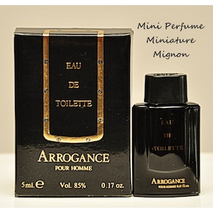 Arrogance Pour Homme von Arrogance Eau de Toilette Edt 5ml Miniatur Splash Non Spray Herren Parfüm Selten Vintage 1982