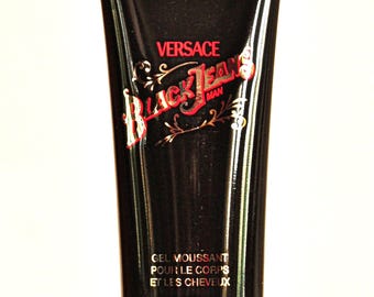 Versace Black Jeans Man Gel Moussant Pour le Corps et les Cheveux 250ml Zeldzame Vintage 1997