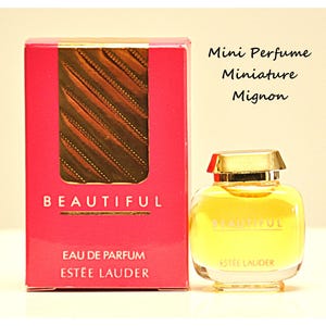 Estée Lauder Beautiful Eau de Parfum Edp 3,5ml 0,12 Fl. Oz. Miniature Splash Not Spray Perfume for woman Rare Vintage 1985