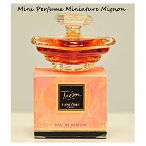 Lancome Tresor Eau de Parfum Edp 7,5ml 0,25 Fl. Oz. Miniature Splash Not Spray Perfume for Woman Rare Vintage 1990
