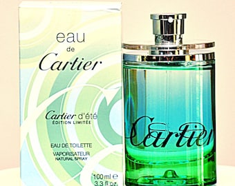 Cartier Eau de Cartier D'été Edition Limitée Eau de Toilette Edt 100 ml Spray Parfum Unisexe Très Rare Vintage 2001