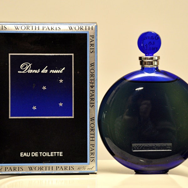 Worth Dans la nuit Eau de Toilette 125ml 4.22 Fl. Oz. Splash Perfume for Woman Super Rare Vintage