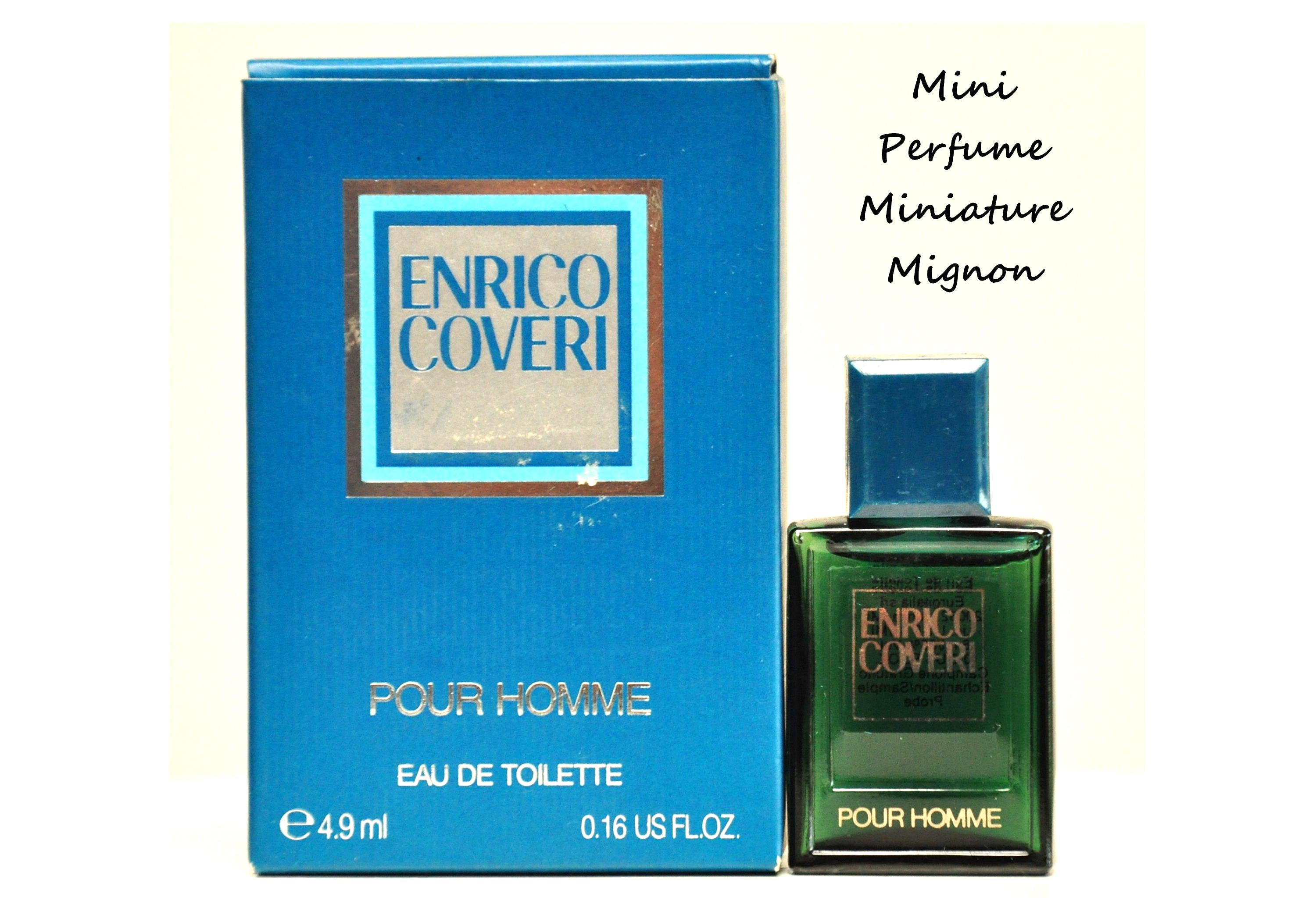 Enrico Coveri Pour Homme Eau de Toilette Edt 4,9ml 0.16 Fl. Oz. Miniature Splash Not Spray Perfume Man Rare Vintage 1984