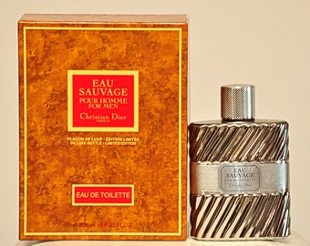 Christian Dior Eau Sauvage De Luxe Bottle Limited Edition Eau de Toilette 200ml 6,8 Fl. Oz. Perfume for Man Rare Vintage 1966 1992 Version