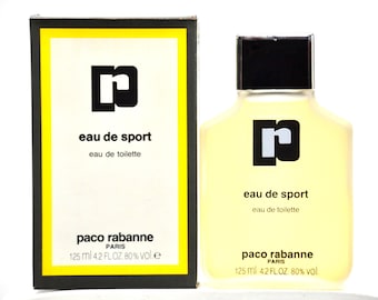 Paco Rabanne Eau de Sport Eau de Toilette Edt 125 ml No Spray Splash Parfum Homme Très Rare Vintage 1986