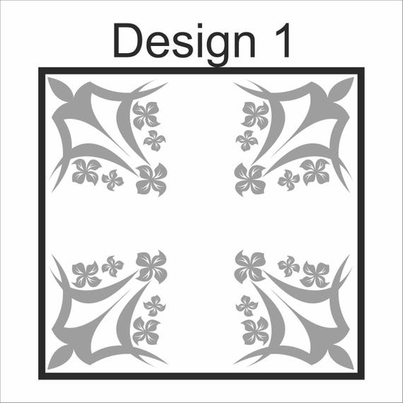 mirrors etch design 5 set of 4 decorative stickers for window glass